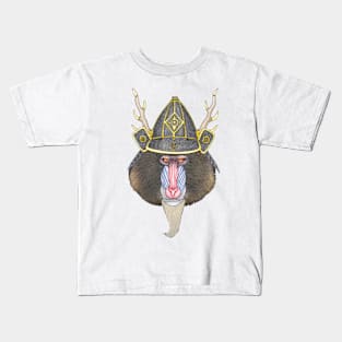 Samurai Mandril Kids T-Shirt